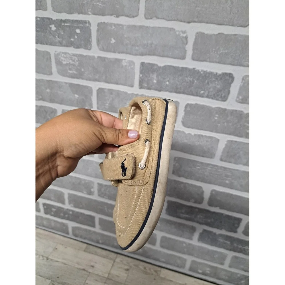Polo Ralph‎ Lauren Toddler Boy's Boat Tan Shoes Size 8